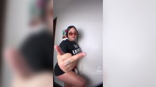Hot Beautiful Chick Showing off her Sexy Figure While Doing Tiktok Video