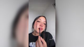Hot Beautiful Chick Showing off her Sexy Figure While Doing Tiktok Video