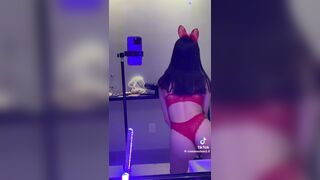Naughty Petite Girl Exposed Her Booty While Dancing in Lingerie Video