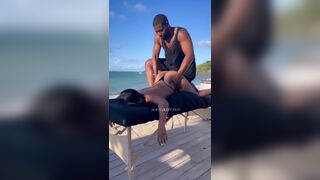 Softlikefuego Sexy Girl Gets Her Booty Massaged Outdoor Video
