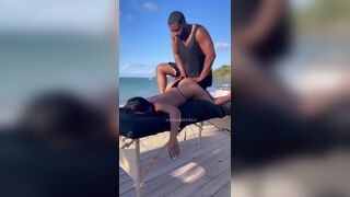Softlikefuego Sexy Girl Gets Her Booty Massaged Outdoor Video