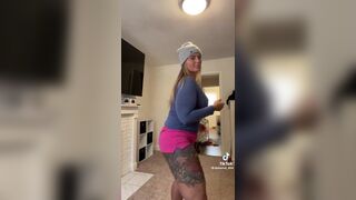 Naughty PAWG Shaking Her Big Tattooed Booty Tiktok Video