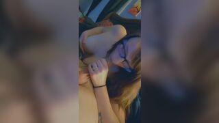 Cutie Squeezing Her Tits While Sucking Big Dick Video