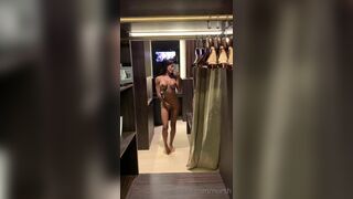 Nursh Love to Showing Off Her Naked Body While Rubbing Pussy in Mirror Onlyfans Video