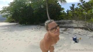 Alaora Aranha Chubby Aunt Gets Naked And Walking On Beach Video