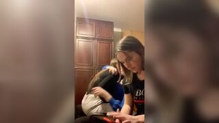 Gorgeous russian young kissing and being naughty