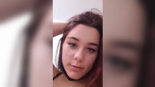 Sexy cute girl flashing her titties and wet pussy live