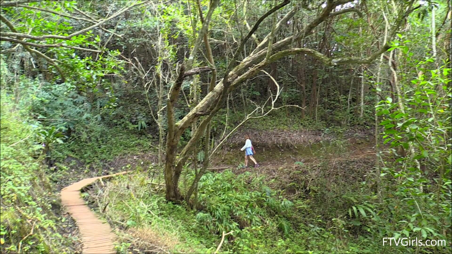 Kristen Nina Girlfriend In Hawaii Forest Lesbian Fun Outdoor Video pic image