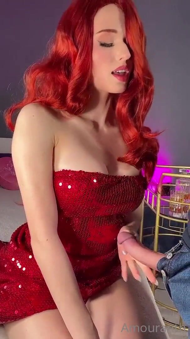 Dress - Amouranth Red Dress Cosplay Porn