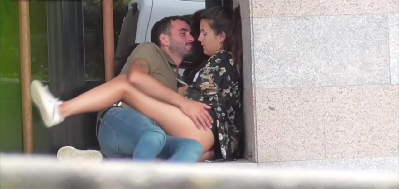 Voyeur a couple is caught having porn in public in broad daylight
