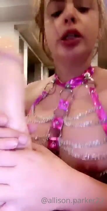 Allison Parker Leaked Sloppy Dildo Sucking Onlyfans Nude Video